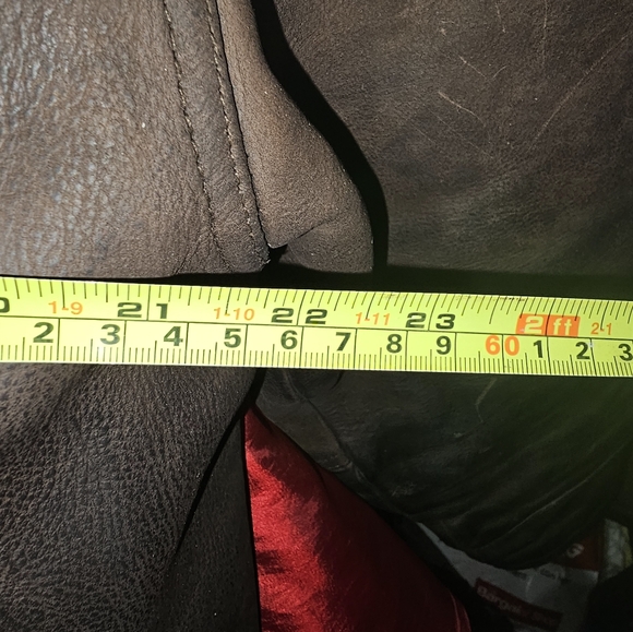 Men's Large vintage  Akaso  Brown Leather Bomber - Picture 4 of 8